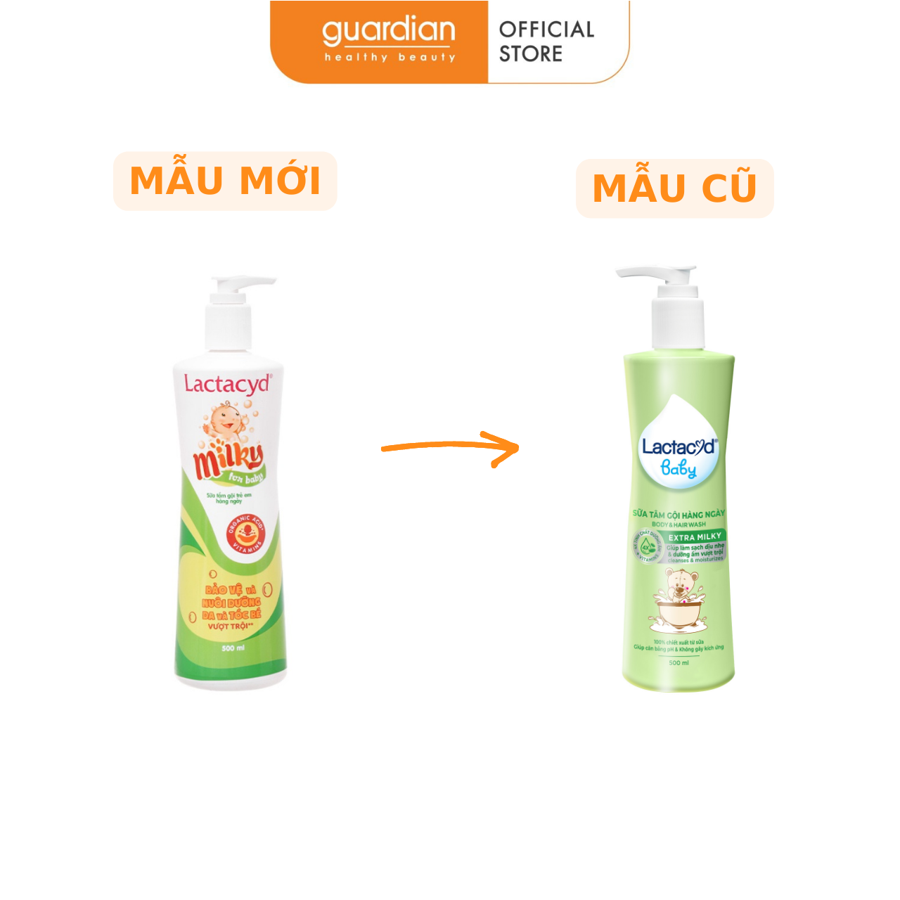Sữa Tắm Gội Trẻ Em Milky Lactacyd 500Ml