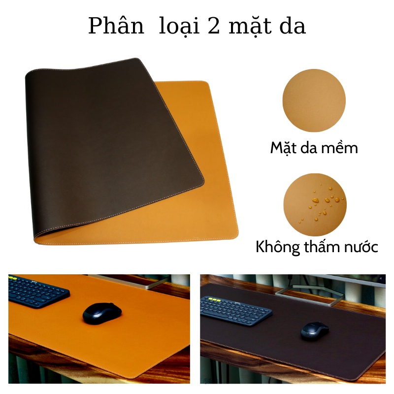 Thảm da 2 mặt lót chuột văn phòng cao cấp