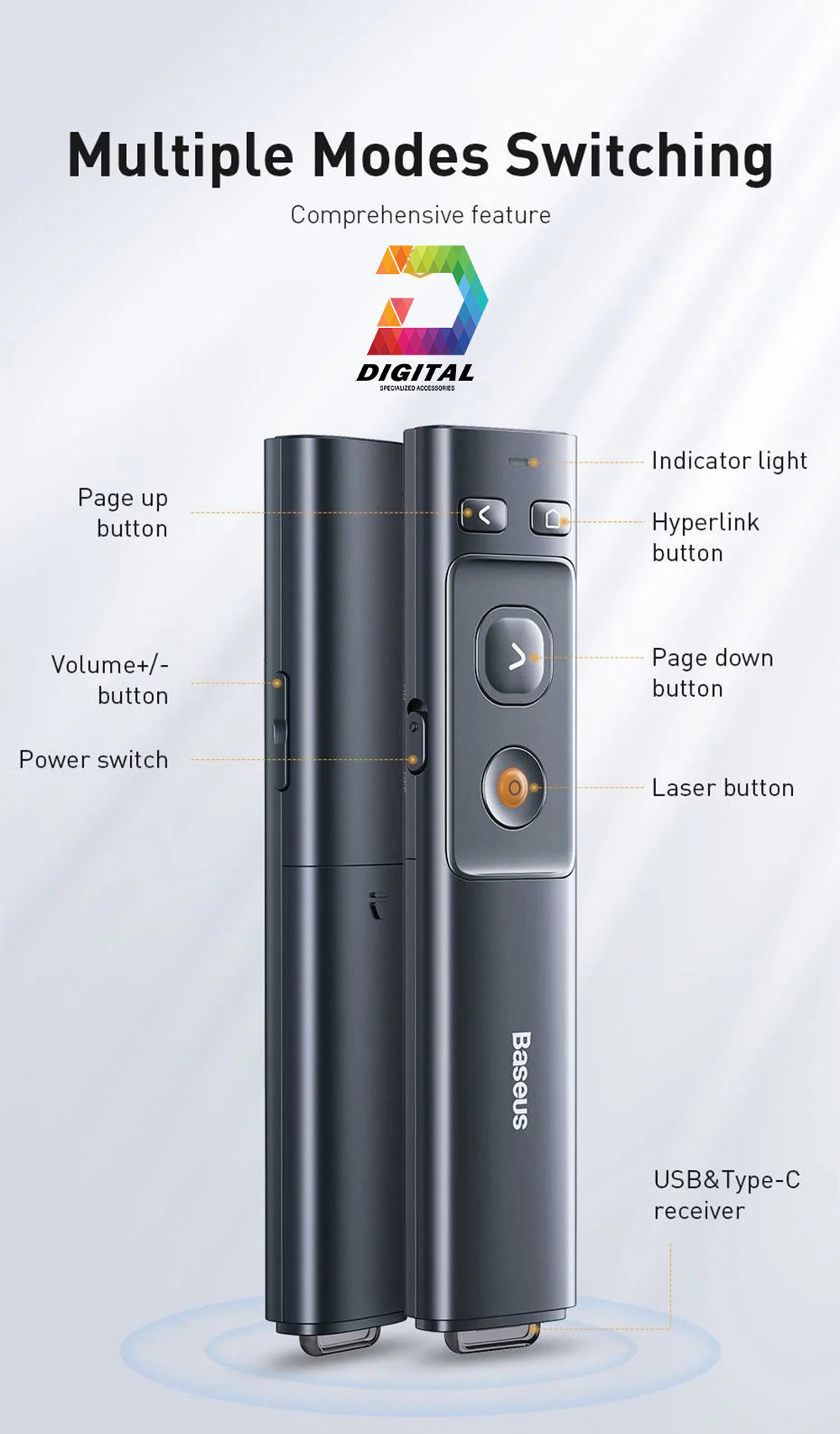 Chuột Không Dây Bluetooth & Wireless Hoco GM41 Chính Hãng