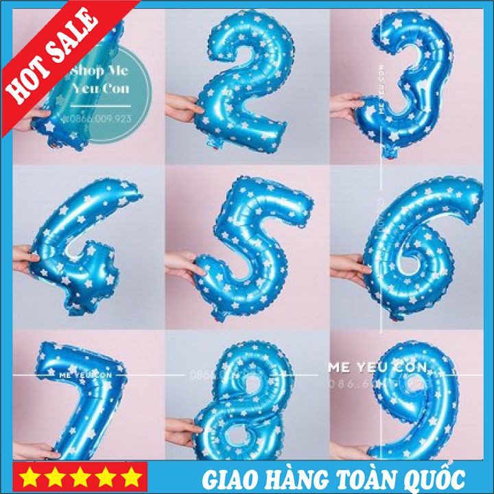❤️FREESHIP❤️ Bóng Số Tuổi Trang Trí Sinh Nhật Cao 40cm