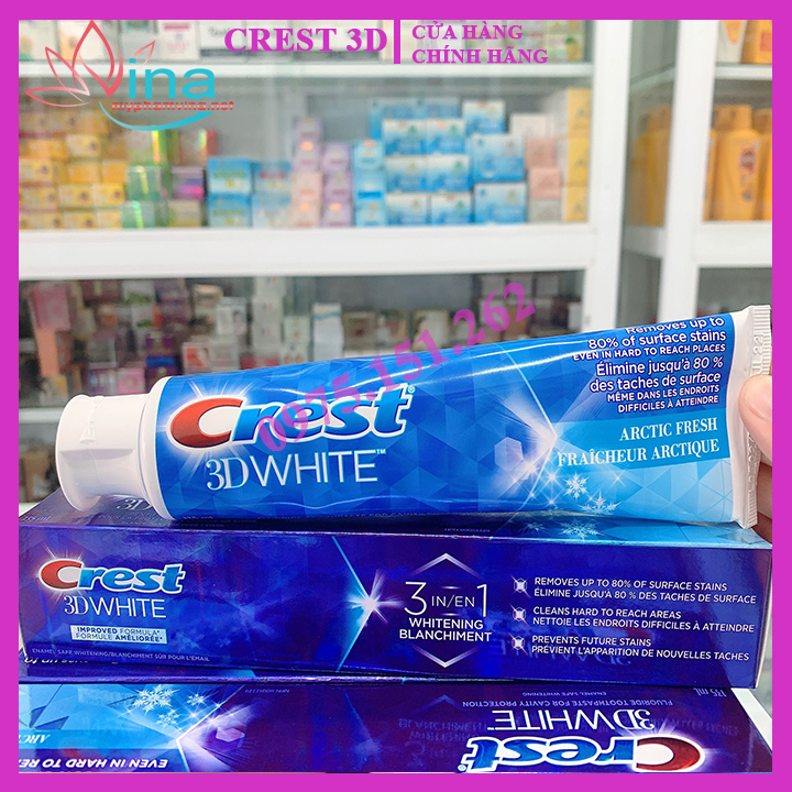 [HCM]Kem Đánh Răng Crest 3D White Arctic Fresh 135ml