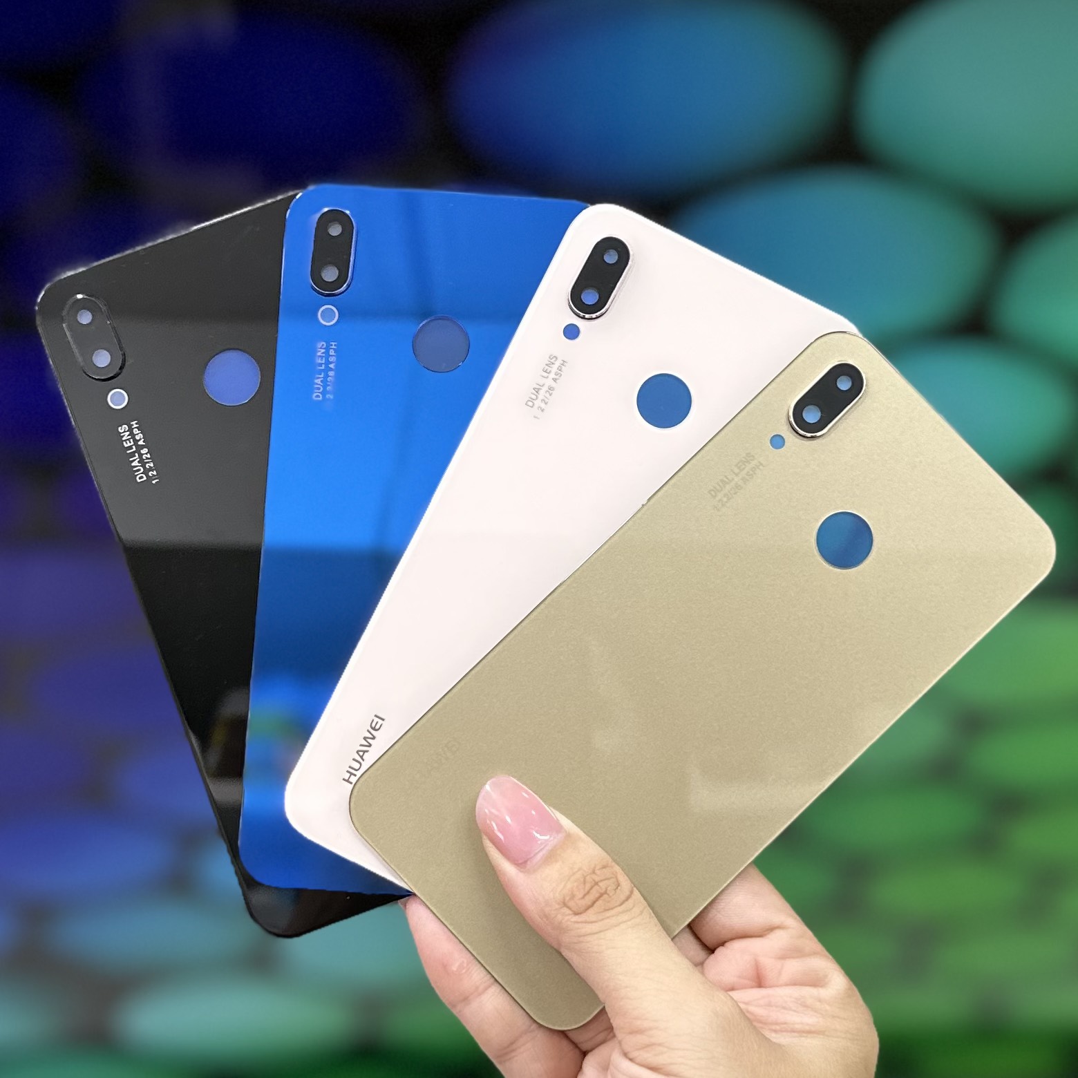 Nắp lưng Huawei Nova 3E (kèm kính camera)