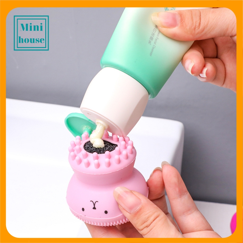 Cọ Rửa Mặt Hình Bạch Tuộc Màu Hồng