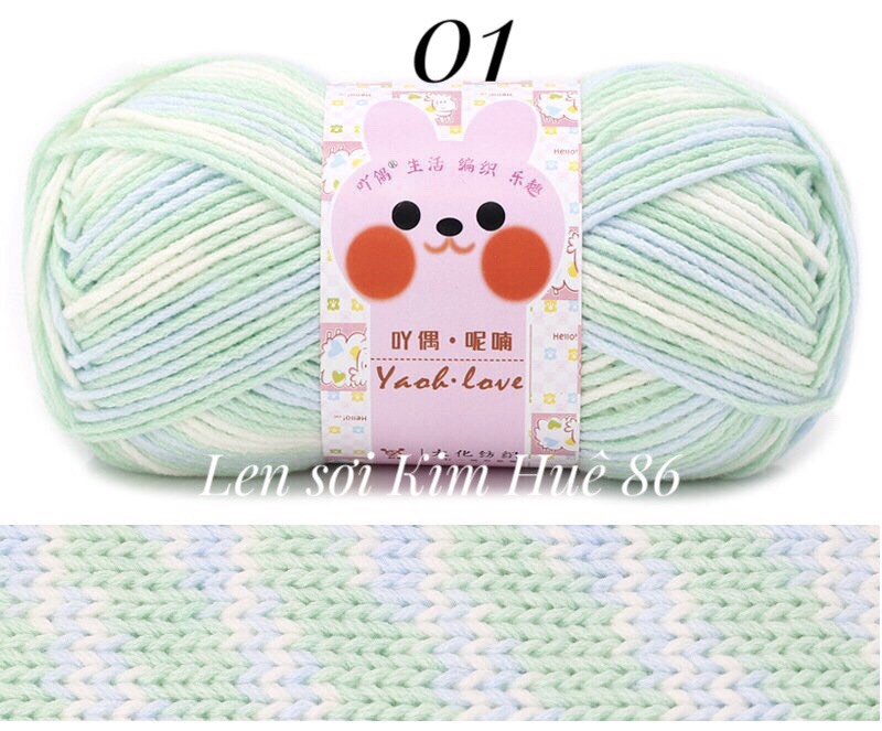 Len yaoh love sợi to 3mm cuộn 100g