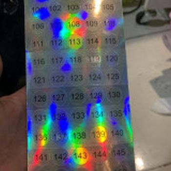 2 Miếng Tem số dán chai sơn