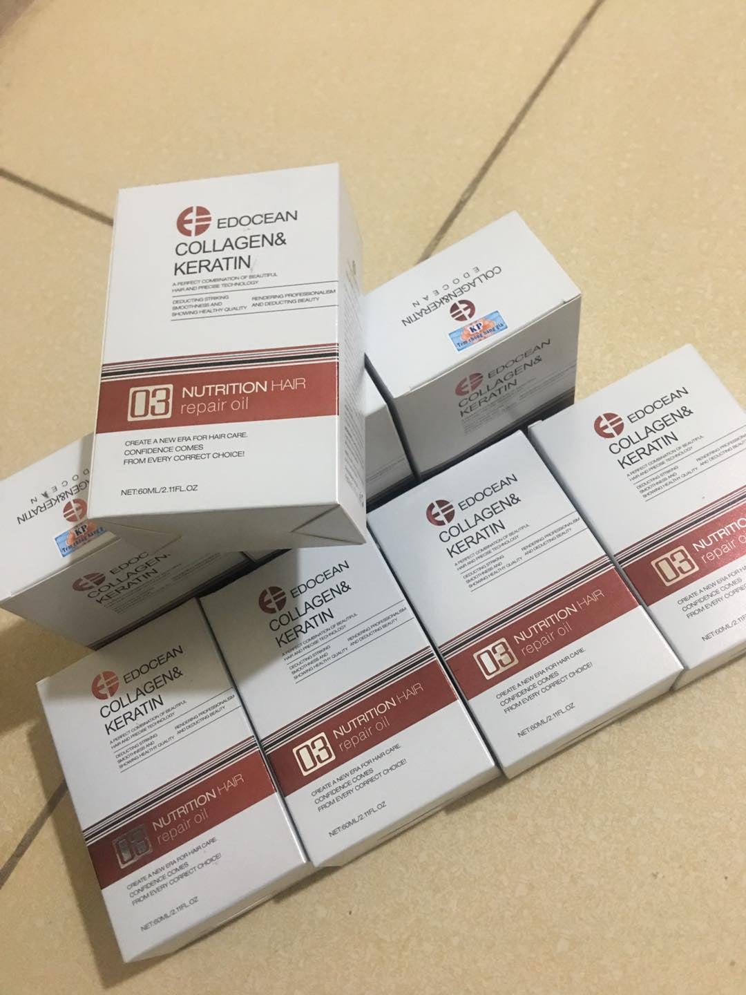 Tinh dầu EDOCEAN Collagen Keratin dưỡng bóng tóc 60ml