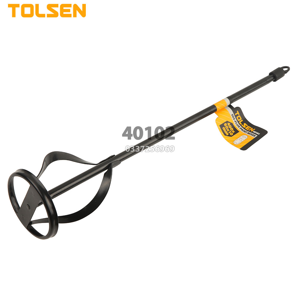 CÂY QUẬY 60cm (ĐUÔI GÀI) TOLSEN dùng để quậy đều sơn, bột trét, xi măng với trục được thiết kế với độ đồng tâm cao