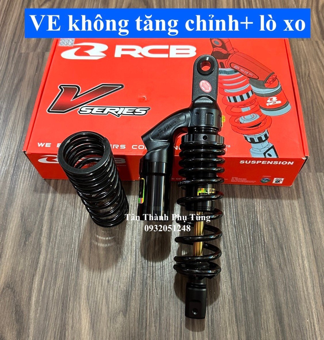 Phuộc RCB Vario, Click, Vision Có bình Đen ty vàng-chính hãng , BH 1 năm phutungxe