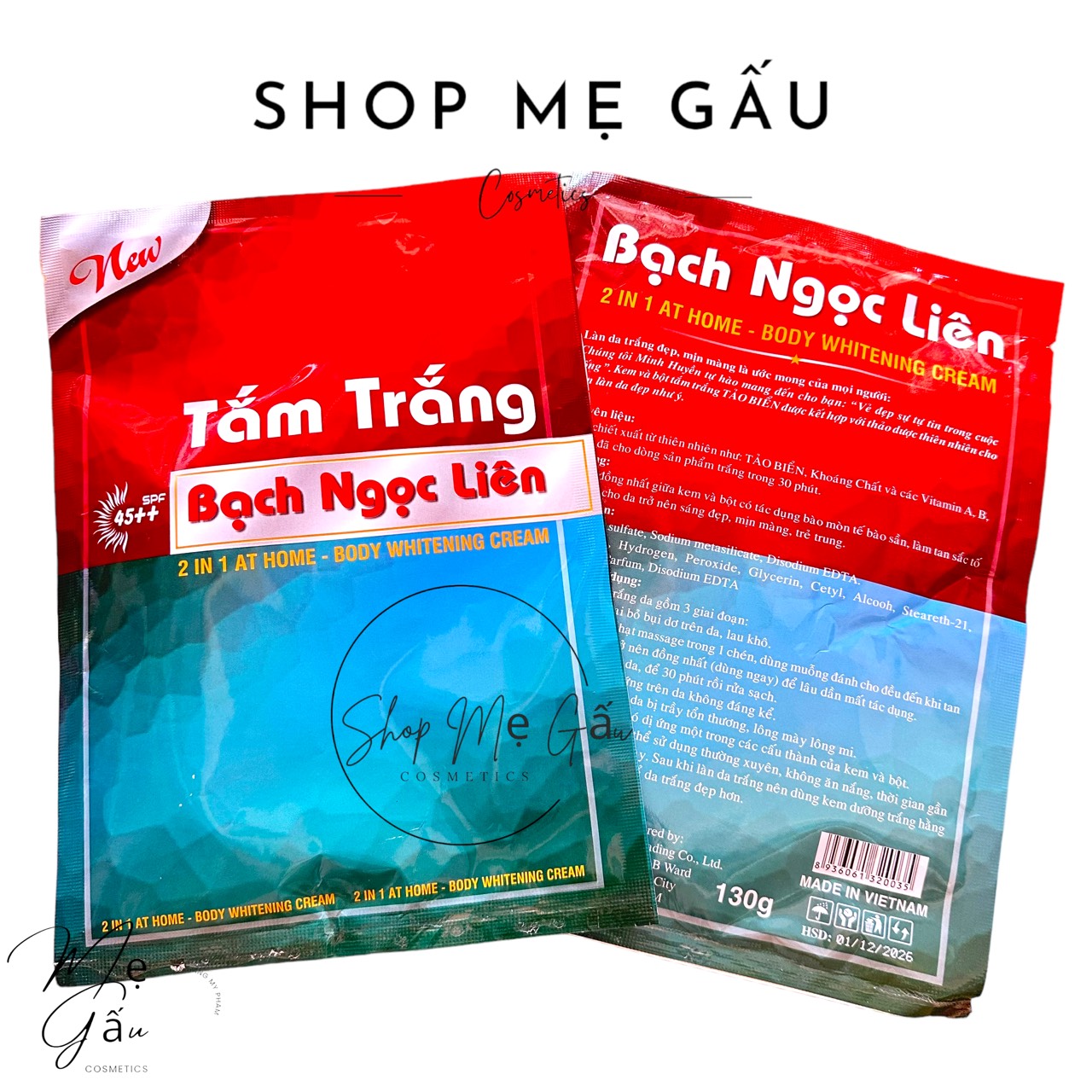 Tắm trắng bạch ngọc liên dạng gói 130gr