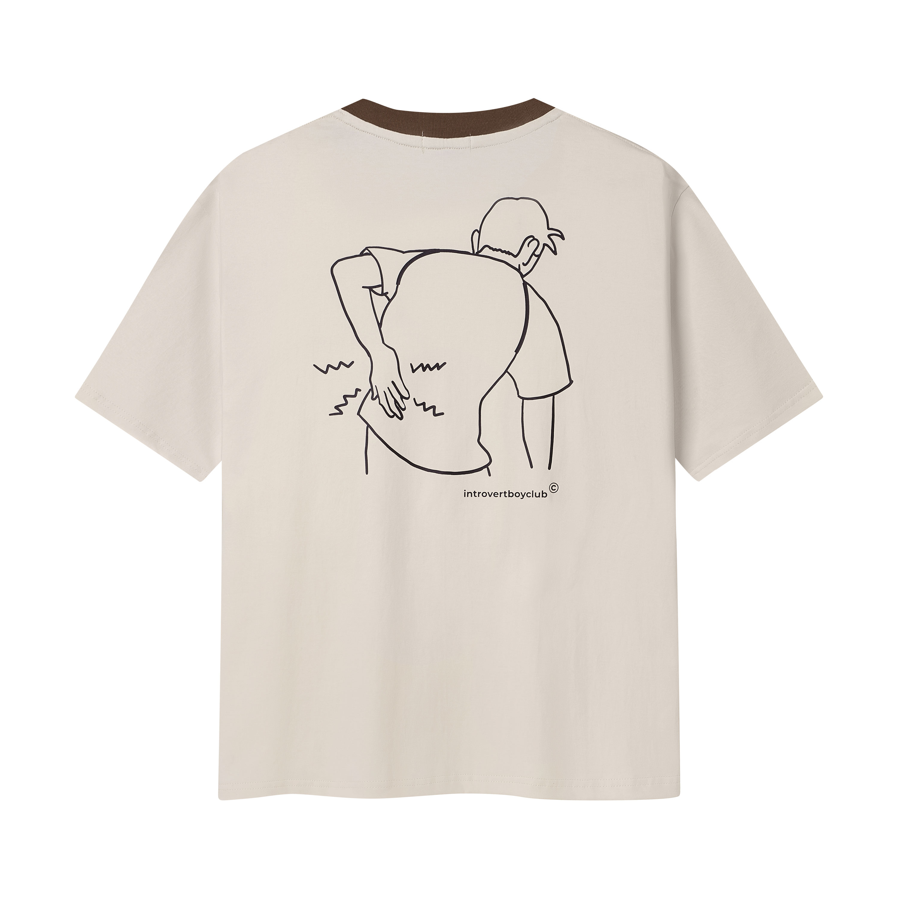 Áo thun Back Hurts Generation - Cream - Introvert Boy Club