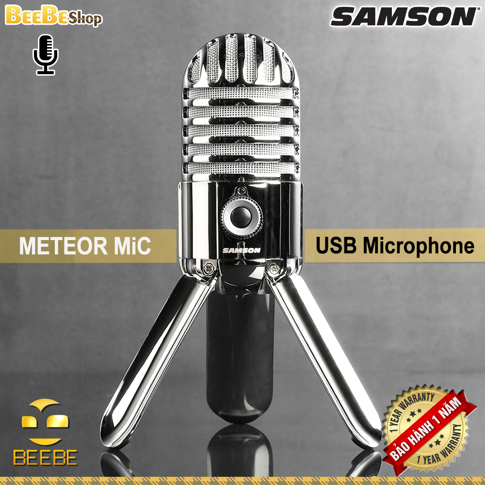 Samson Meteor Mic USB Studio Microphone (Cardioid), Chrome