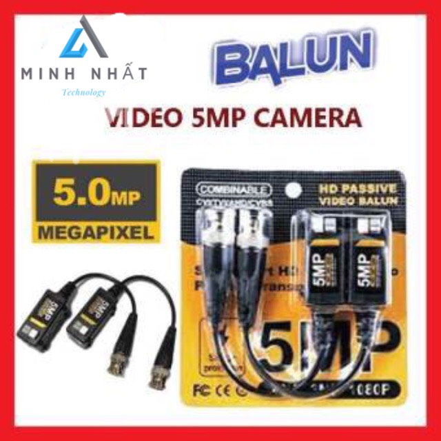 Video balun camera 5MP AHD/CVI/TVI chống nhiễu