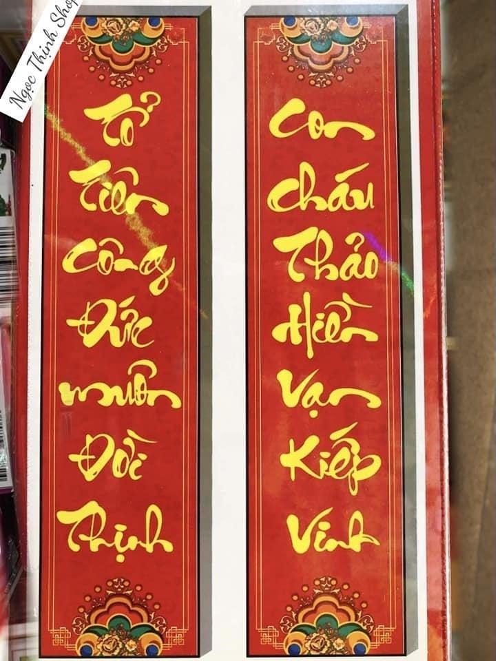 Tranh đính đá Câu Đối Đẹp DF532 kích thước 60cm x 100cm