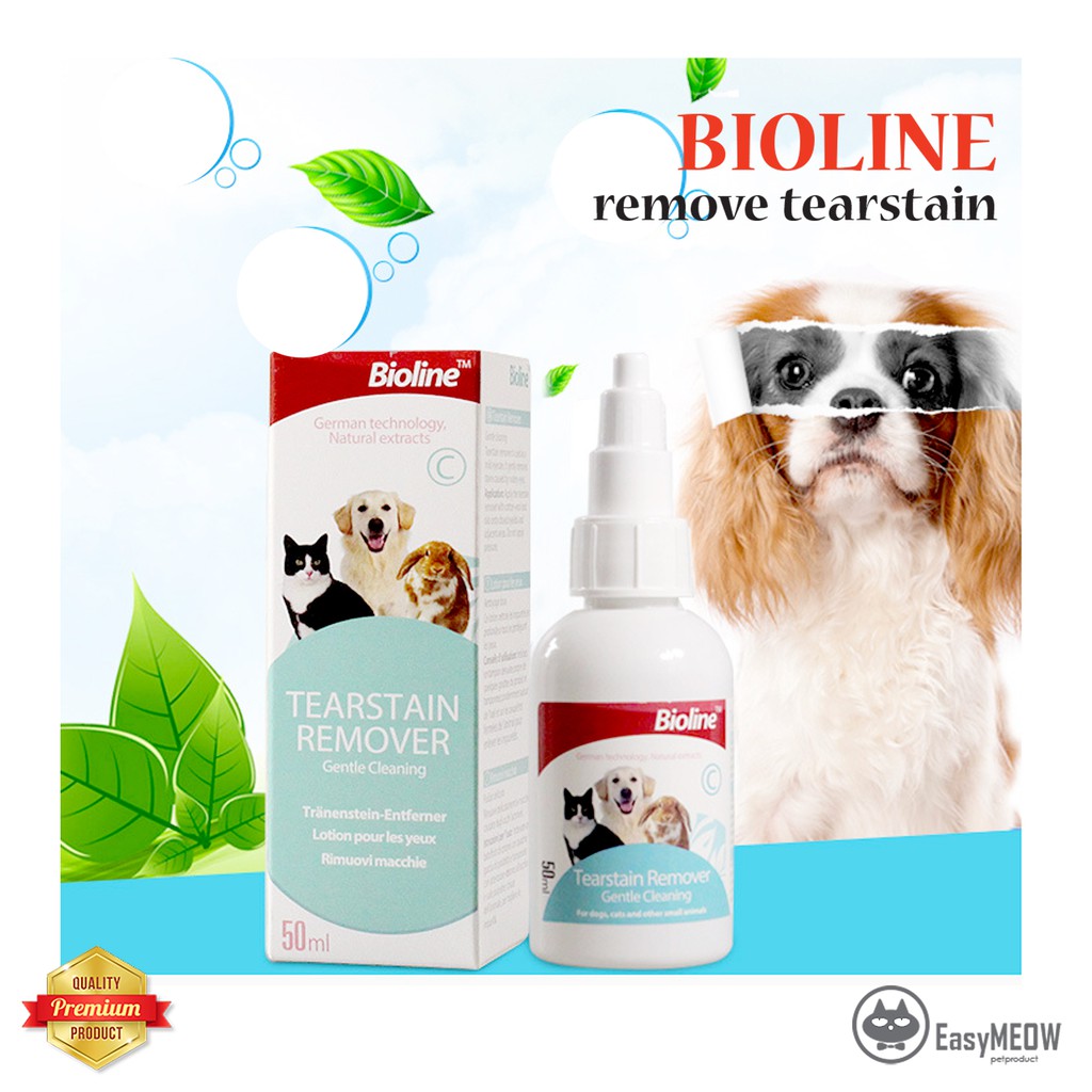 Bioline tear stain remover-50ml small dog cat eyes cleaning supplies