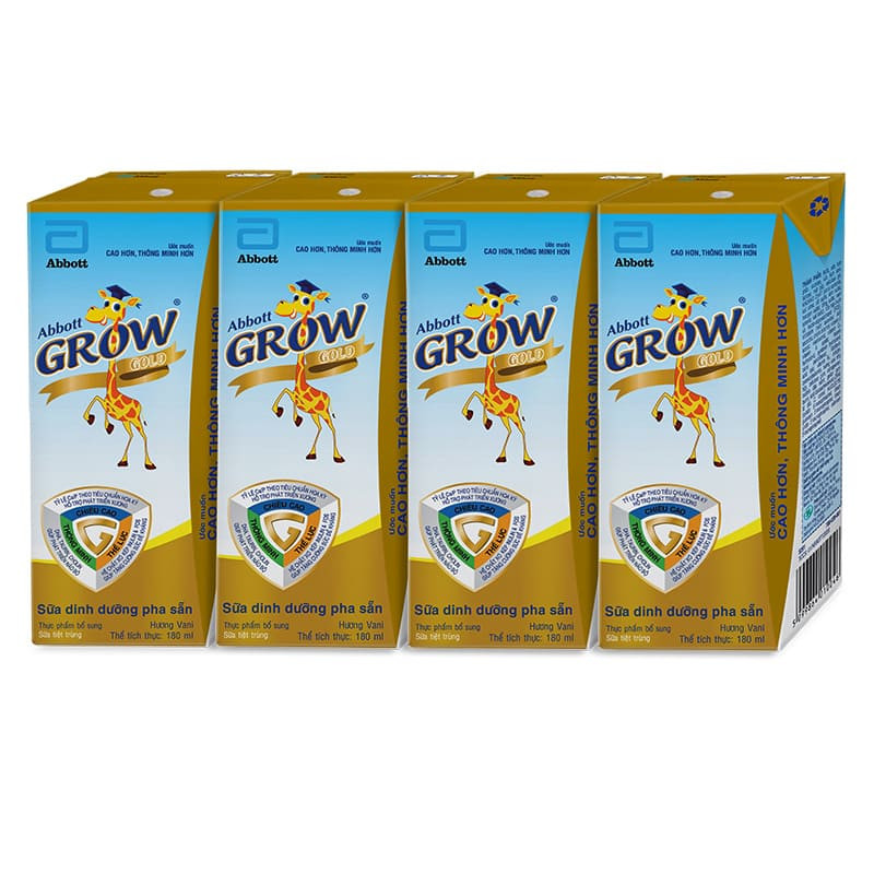 (HSD T7-2026) COMBO Thùng 48 Hộp Sữa Bột Pha Sẵn AB Grow Gold 180ml.