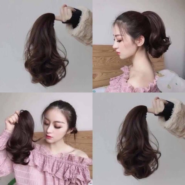💋💋 tóc giả ngoạm xoăn ngắn giá rẻ chất tơ cao cấp