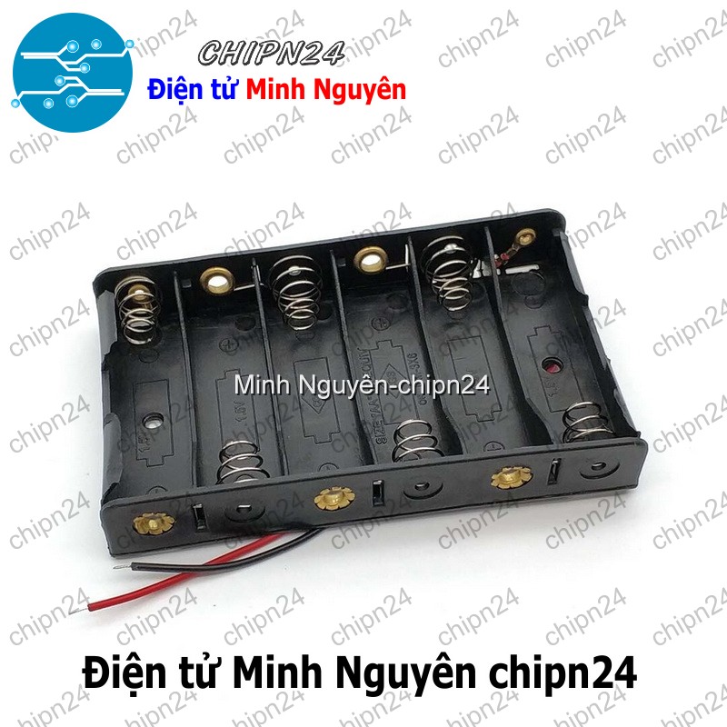 [1 cái] (C5) Hộp Đế pin 6 viên AA - HH000596