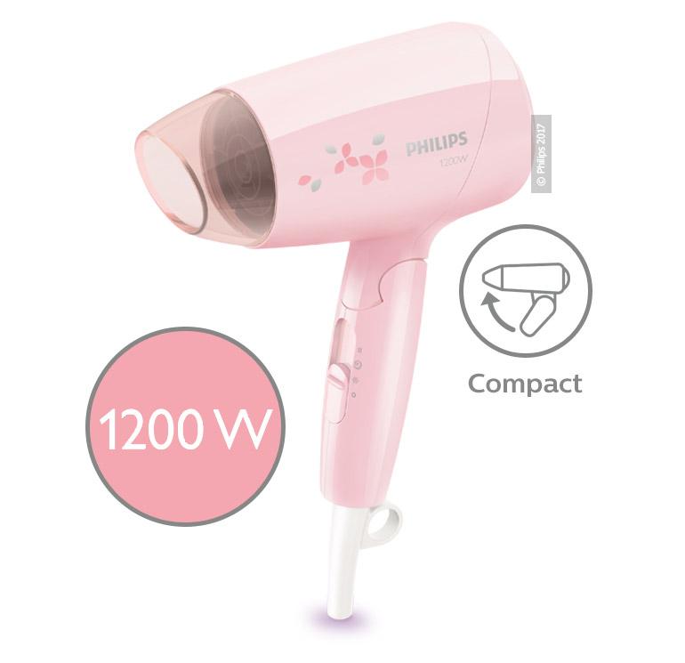 Máy sấy tóc du lịch Philips BHC010 (Hồng) 1200W - Bảo hành 24 tháng