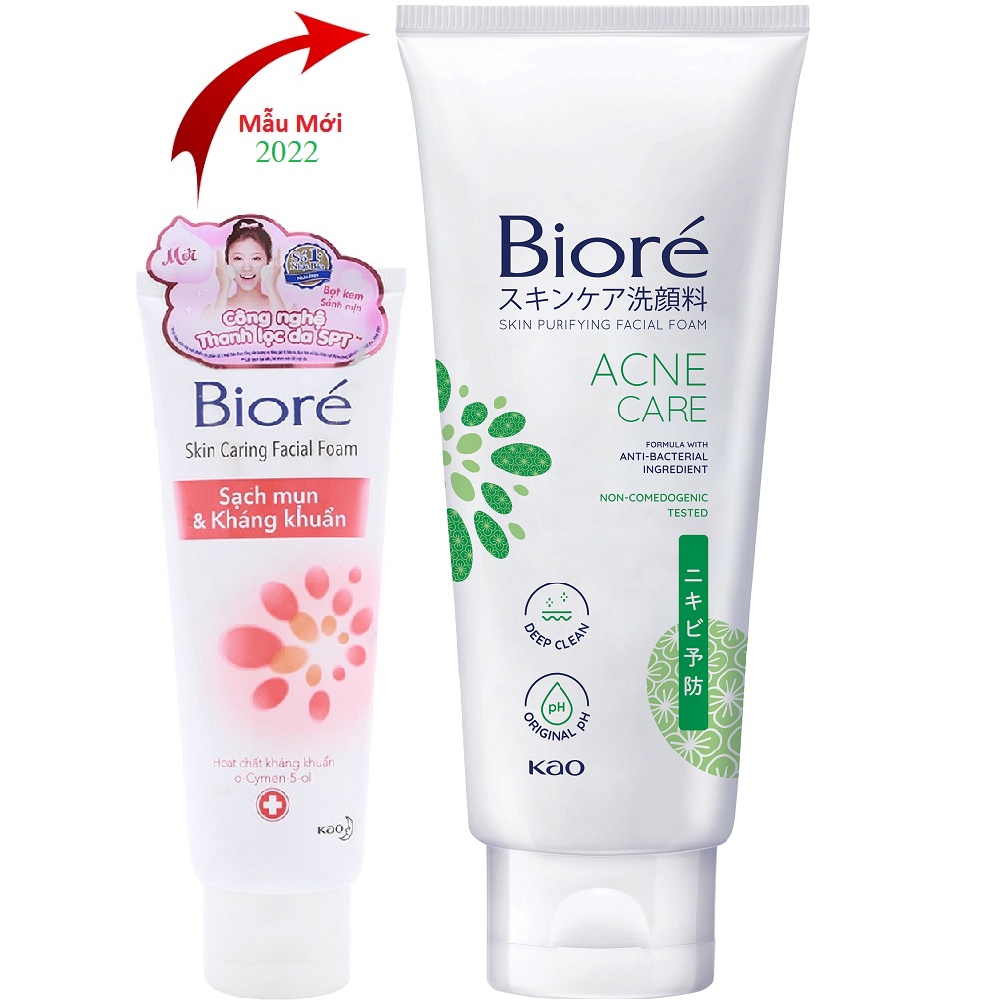 SỮA RỬA MẶT BIORE KHÁNG KHUẨN SẠCH MỤN 100ML