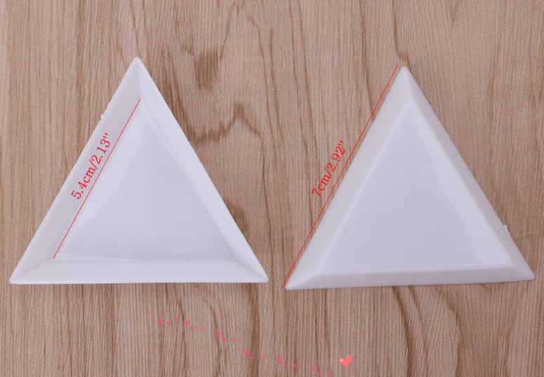Sét 10 khay tam giác đựng đá nail