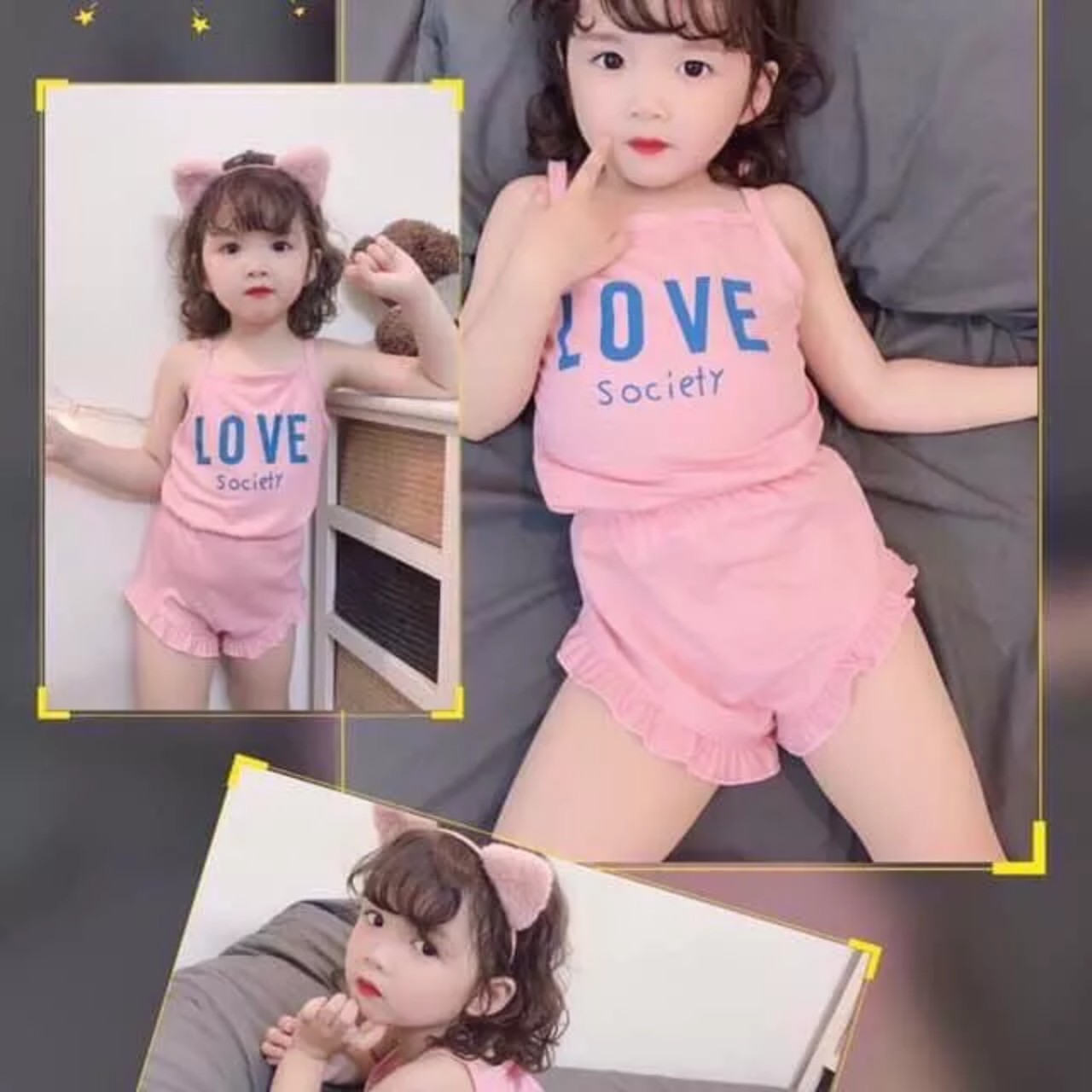 [Hoàn tiền 6%] Bộ 2 dây cực xinh chất cotton 4 chiều co giãn, mịn đẹp dáng ôm vừa cho bé gái 7-20kg