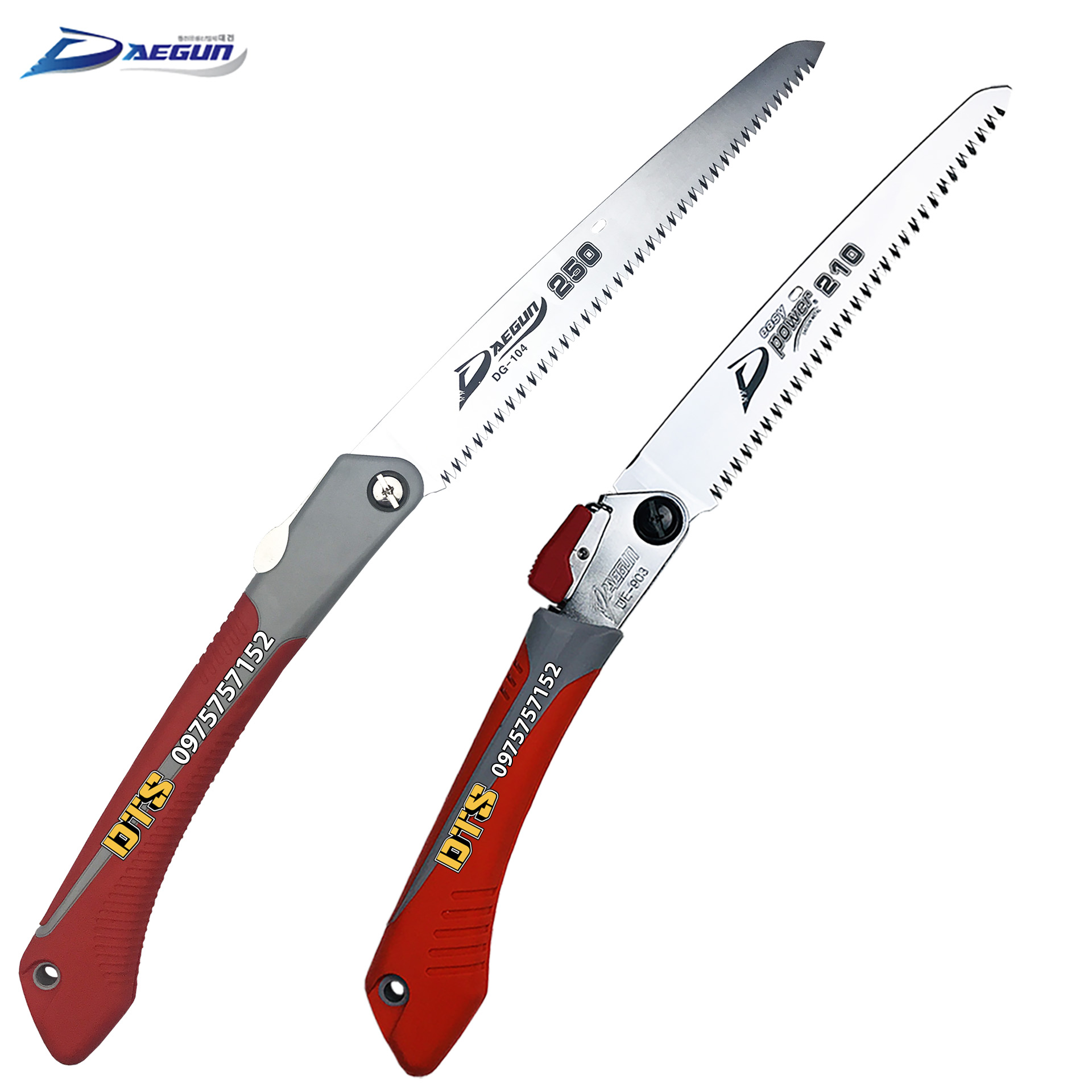 Cưa gỗ cầm tay cao cấp DAEGUN Hàn Quốc, cưa cành cán xếp, cưa gấp gọn thép SK5 siêu bền Made in Korea