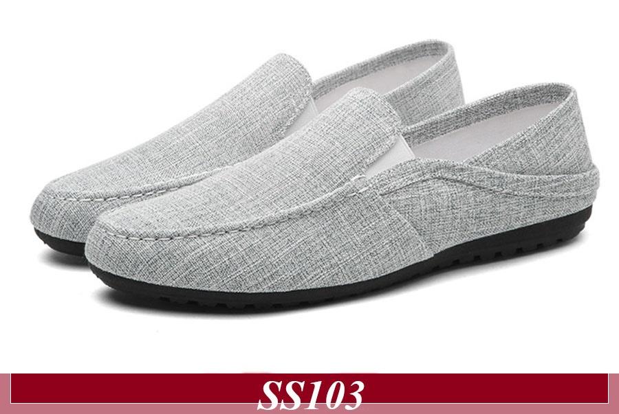 Giày Lười Nam Hàn Quốc Màu Xám Nhạt SS103
