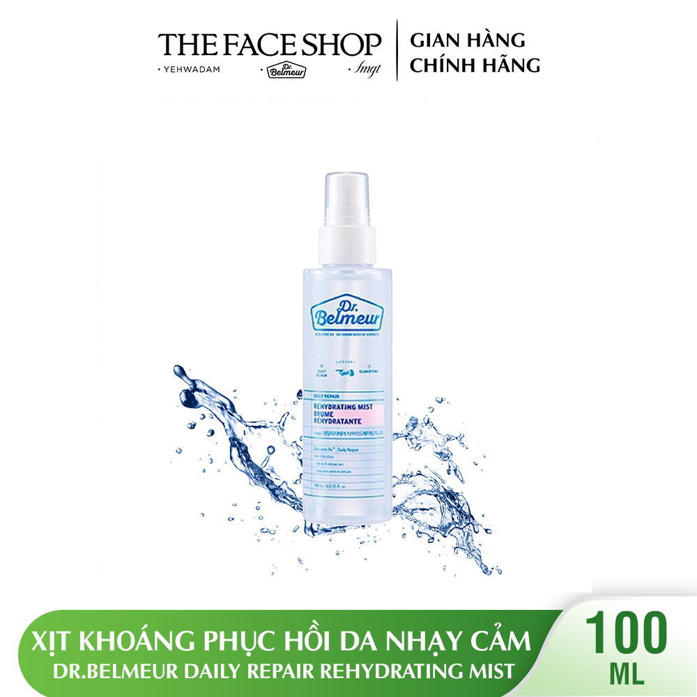 Xịt Khoáng Phục Hồi Da Nhạy Cảm TheFaceShop Dr.Belmeur Daily Repair Rehydrating Mist 100ml