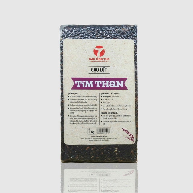 Gạo Ông Thọ - Tím Than túi 1kg
