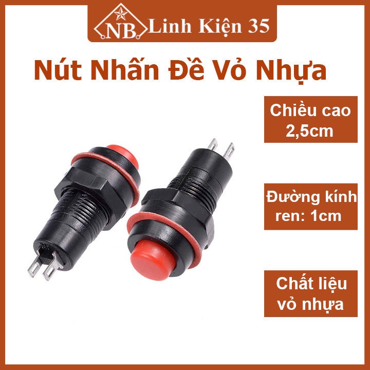 Nút nhấn đề vỏ nhựa, không giữ trạng thái , đa dụng chất lượng