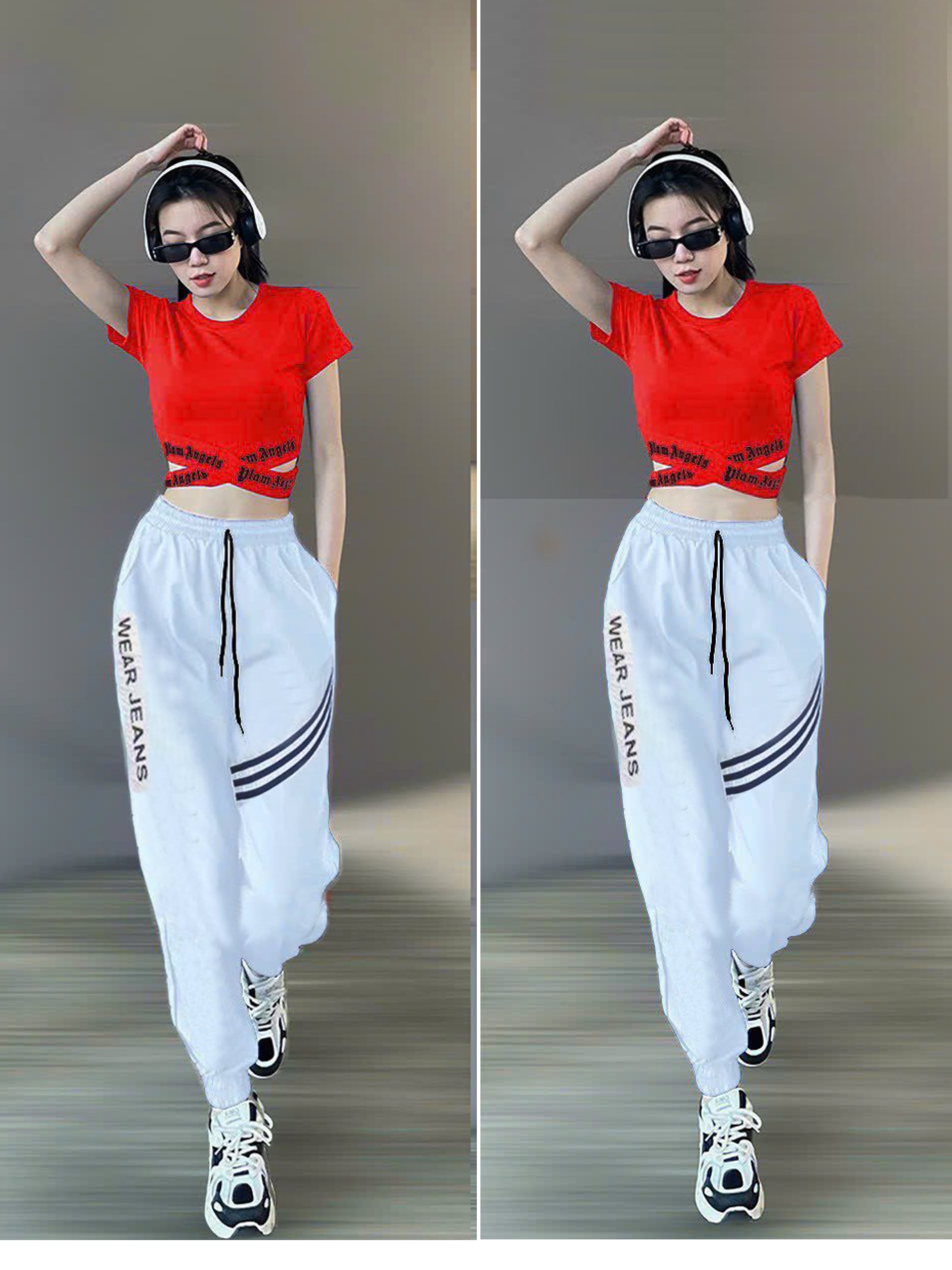 bộ thể thao nữ, QUẦN CHẤT GIÓ,ÁO CHẤT THUN LẠNH THỂ THAO