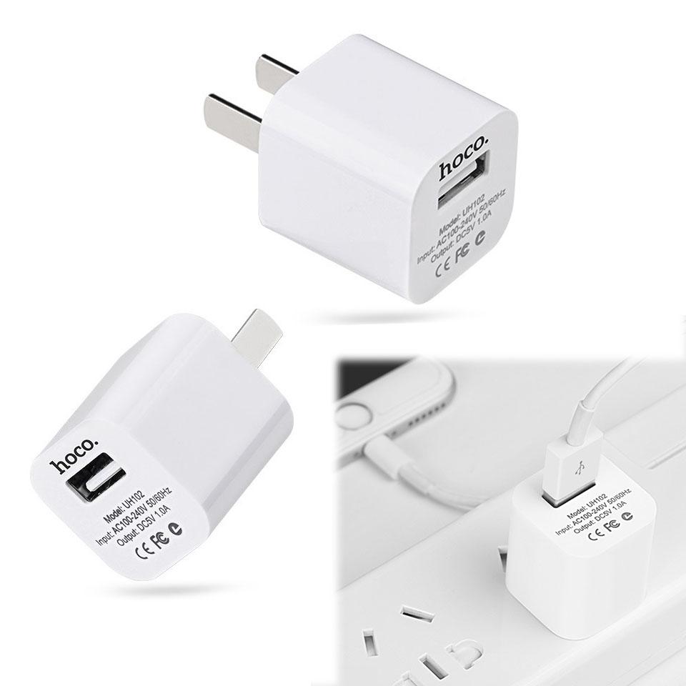 Cốc sạc Hoco UH102 1A dành cho điện thoại (Trắng) - Nhất Tín Computer