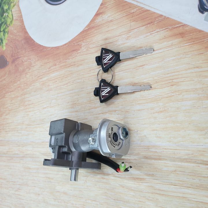 Bộ ổ khóa xe NOUVO LX - khóa xe chống trộm [ HÀNG CHẤT LƯỢNG ] loại 2 cạnh