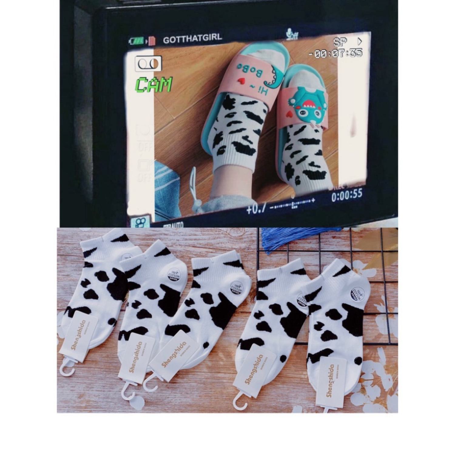 com bo 10 đôi tất bò sữa mềm mịn💥