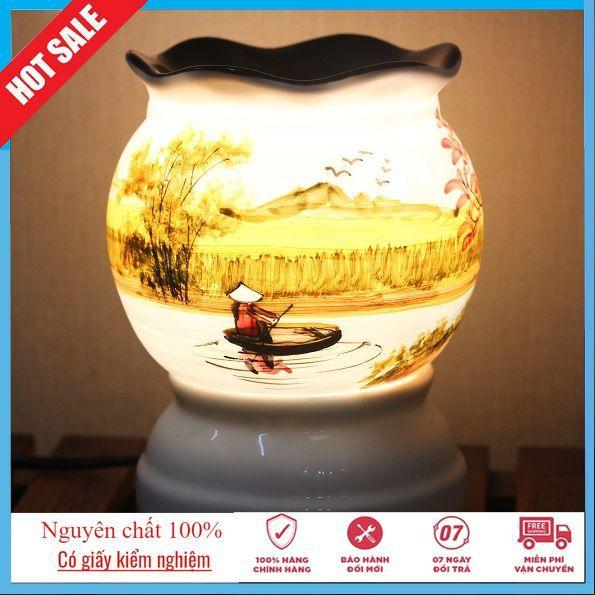 Đèn sông tinh dầu thủ công - gốm thấu quang cỡ lớn