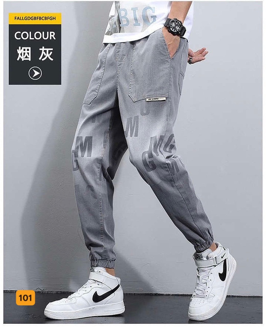 Quần jean nam jogger, quần jogger jean nam cao cấp thiết kế bó chân phong cách hàn quốc trẻ trung năng động Binstore94 BS101