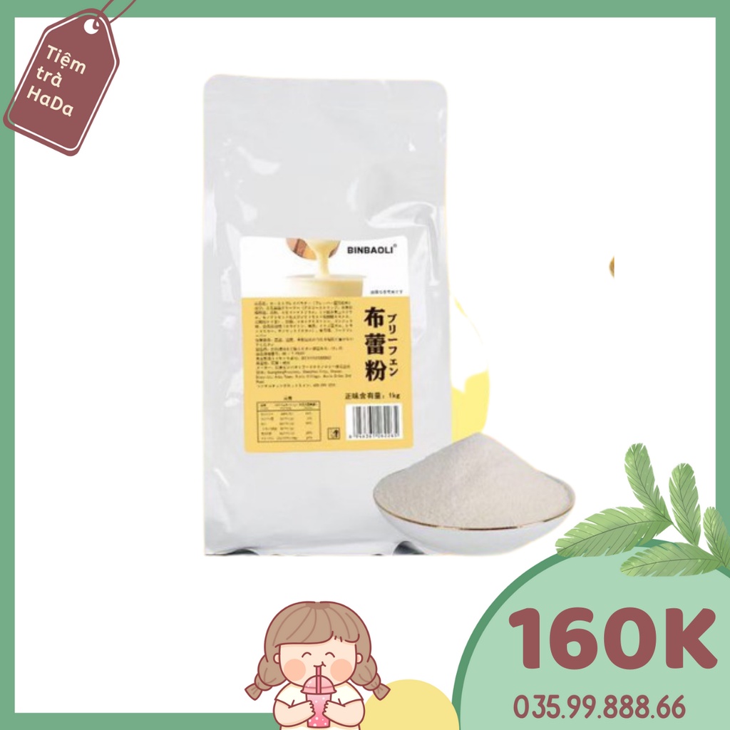 Kem trứng Binbaoli 1kg/gói bột (Làm kem chấm bánh mì/ Trà sữa ...)