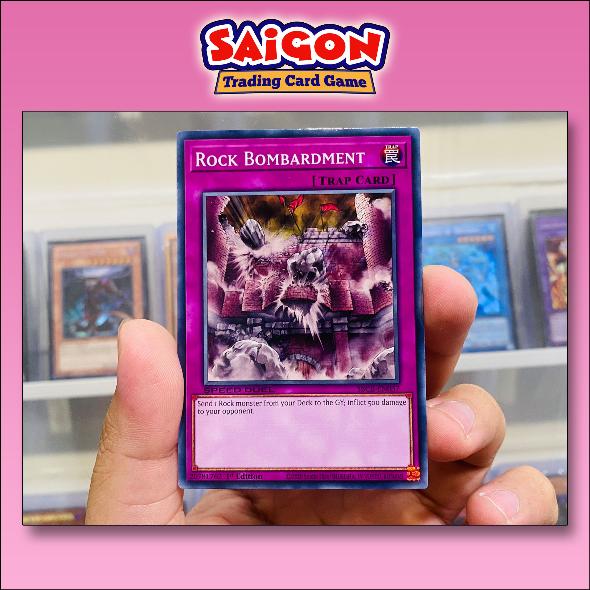 Thẻ bài yugioh mã sbcb-en037 - rock bombardment - common - 1st edition