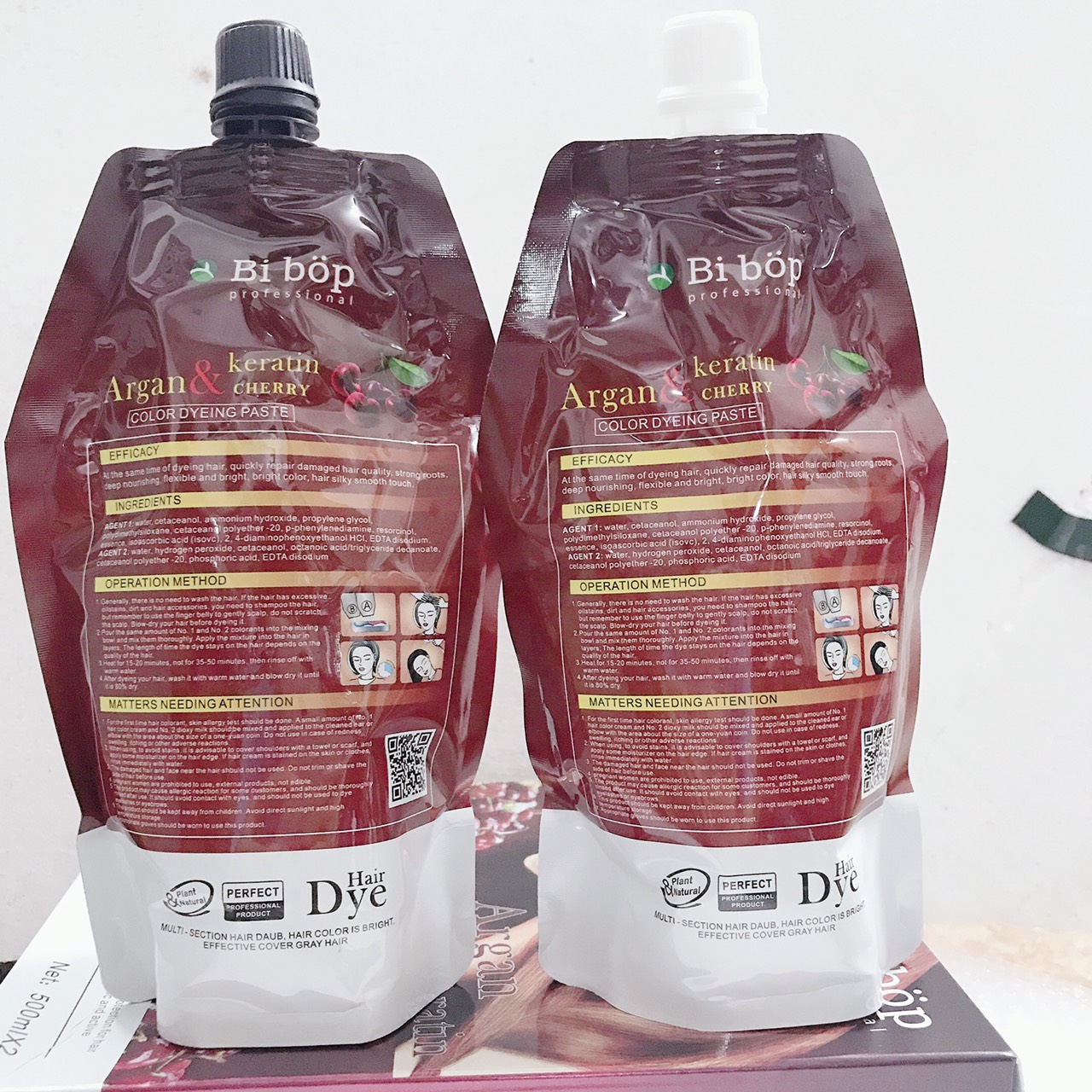 Nhuộm Nâu đen Bibop Phủ Bạc 500mlx2