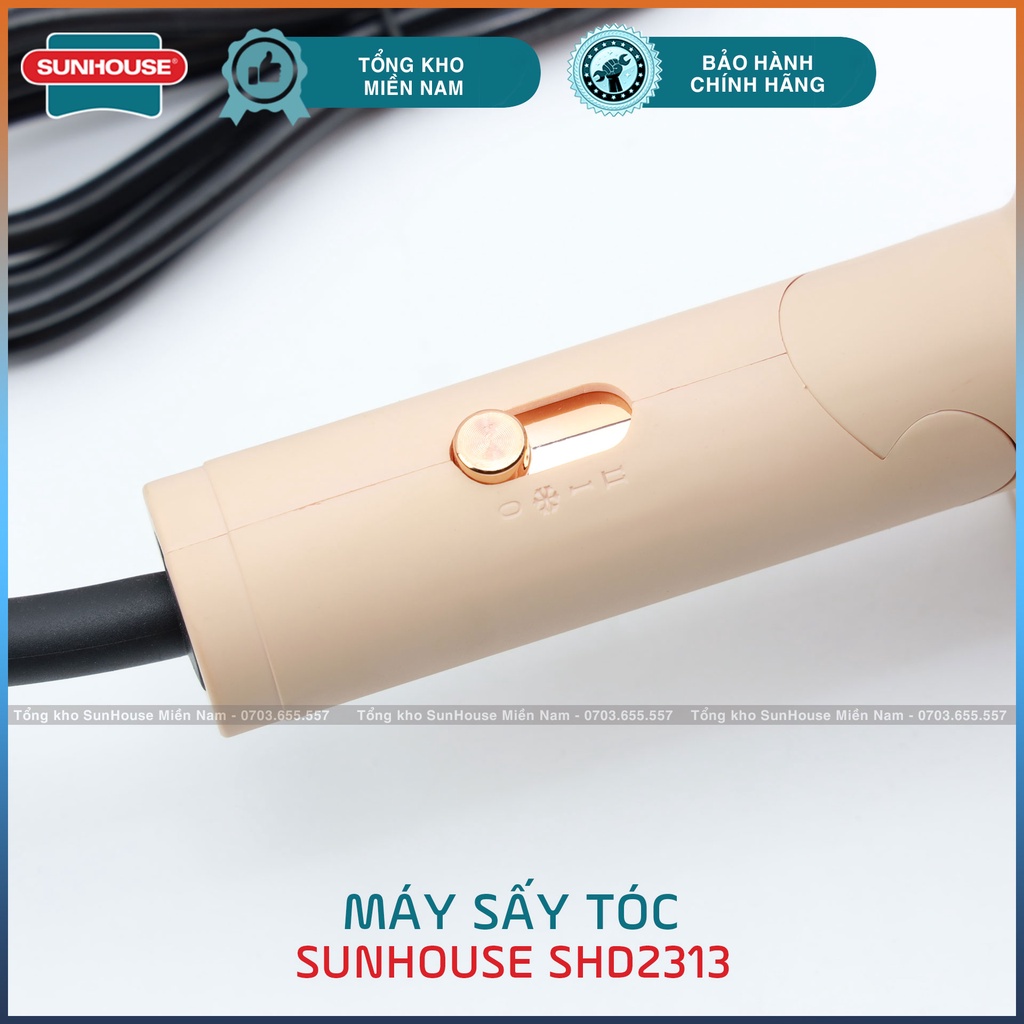 [SHD2313 SUNHOUSE] Máy sấy tóc đầu dẹt cao cấp - FULLBOX