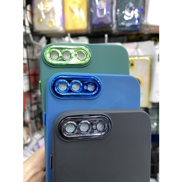 Ốp lưng iPhone 7plus /8Plus dẻo màu viềng vuông kiểu chống sốc