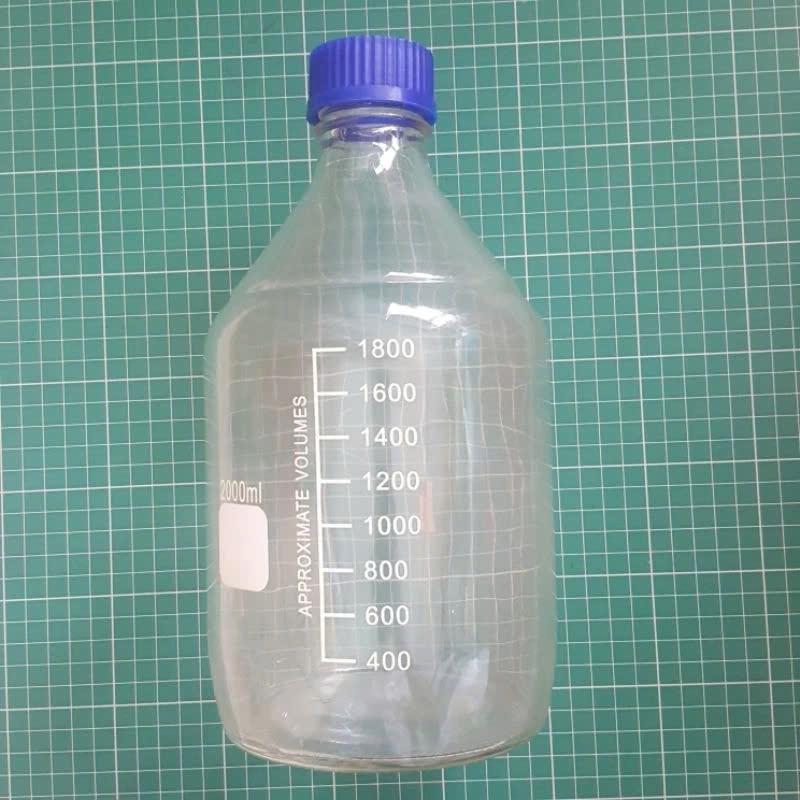 [CHAI ĐỰNG HÓA CHẤT] CHAI TRẮNG NẮP VẶN XANH CHIA VẠCH