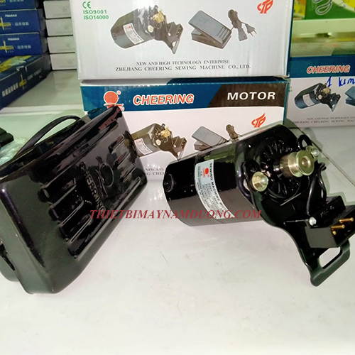 Mô tơ máy may gia đình 180W  (motor+bàn ga+dây curoa)
