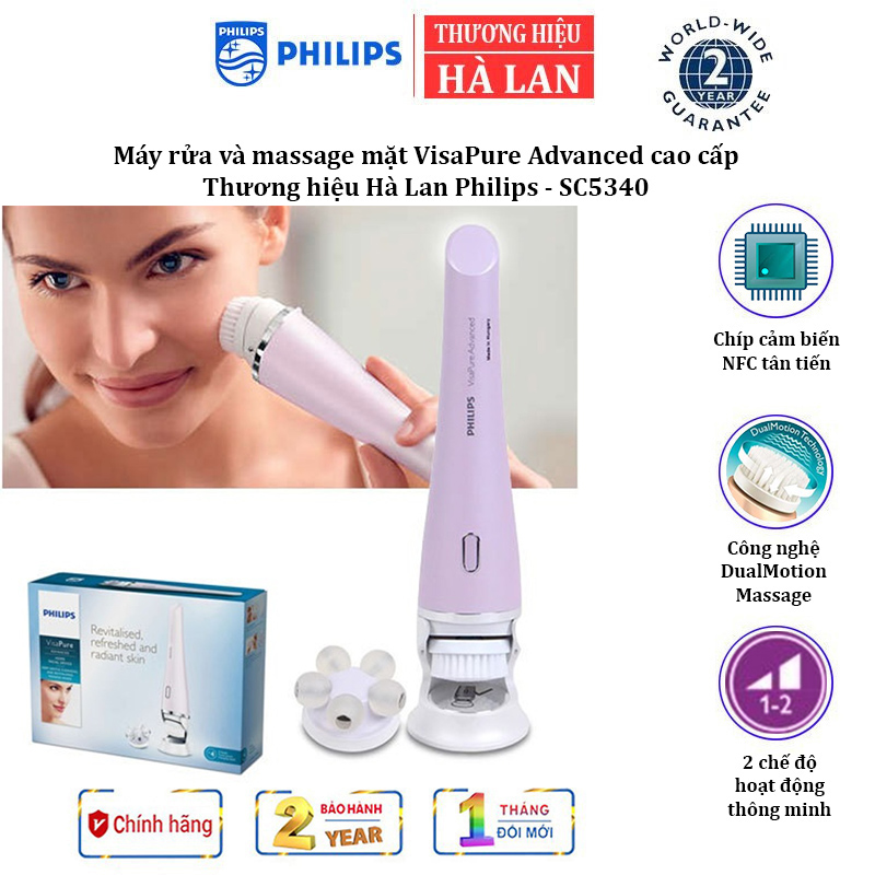 Philips Vitale advanced sc5340 facial and massage brush IPX4 waterproof Standard 2 speed installation-authentic