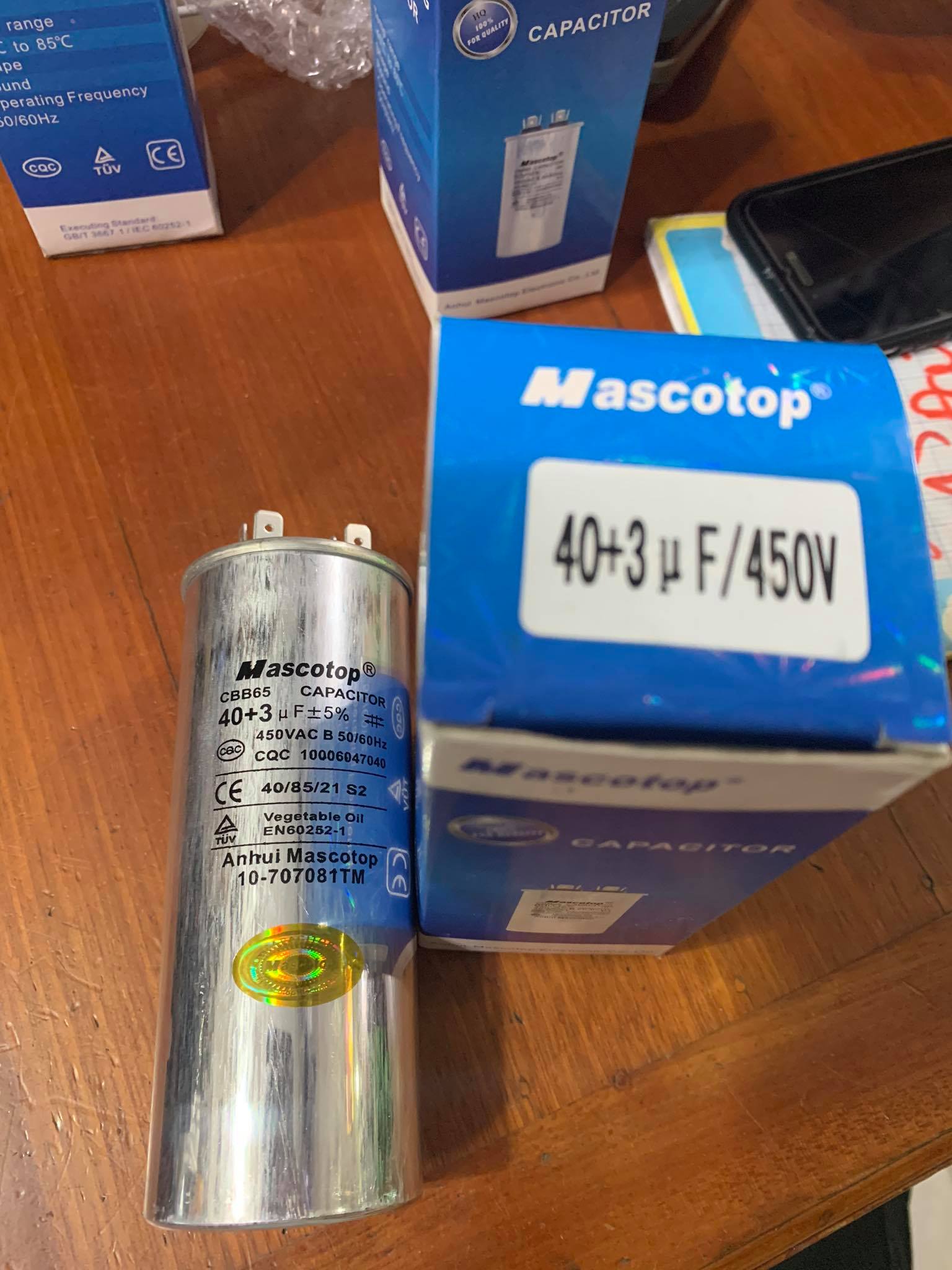 Tụ đề block các loại 30-45mi +3 chân