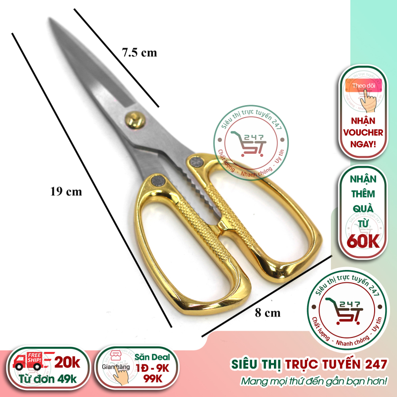 Mua Kéo cắt gà bền chắc sắc bén cắt xương gà nhẹ nhàng phù hợp với các chị em nội trợ, ngoài ra còn làm kéo cắt giấy và cắt vải rất đa năng|Siêu thị trực tuyến 247