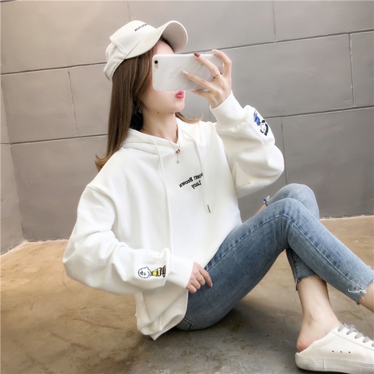 ÁO KHOÁC HOODIE NỮ TRƠN FORM RỘNG SANG TRỌNG LÓT BÔNG SIÊU ẤM THU ĐÔNG 2020