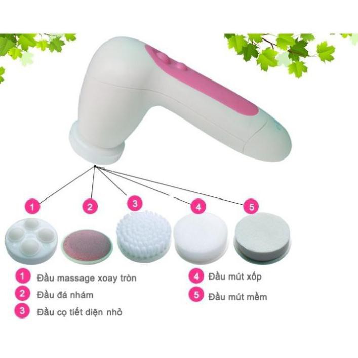 Máy Massage Da Mặt Ion 5In1 Mini Hàn Quốc không tốt bằng máy matxa mặt này, Máy rửa mặt massage 5 trong 1