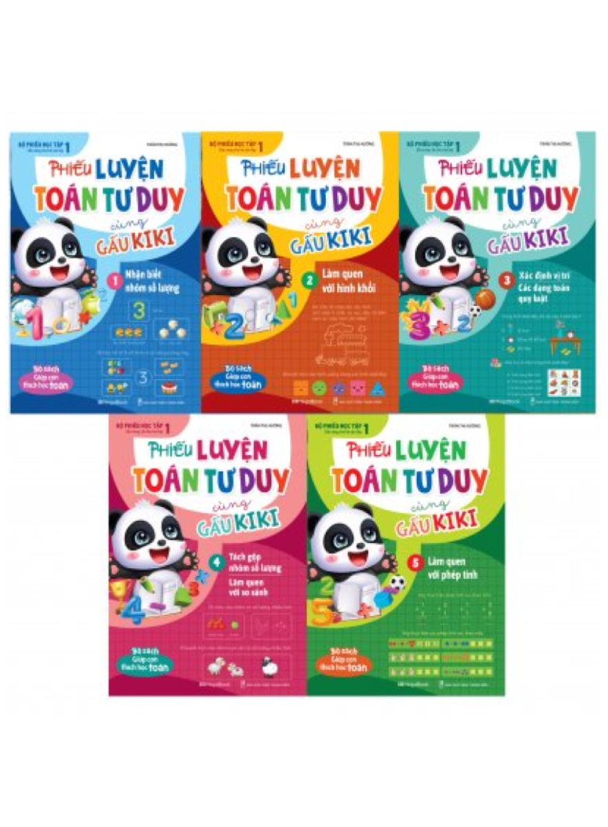 Combo phiếu luyện toán tư duy cùng gấu kiki - newshop