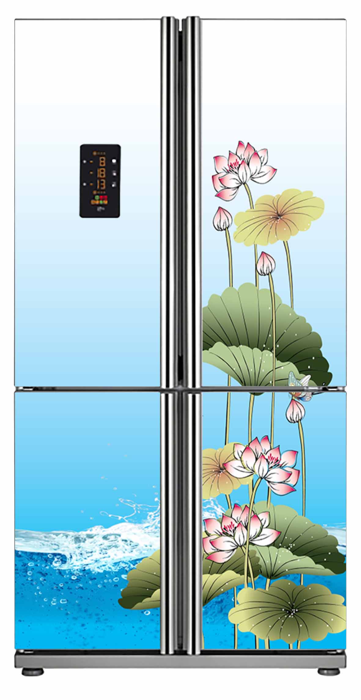 [HCM]Decal dán tủ lạnh 4 cánh